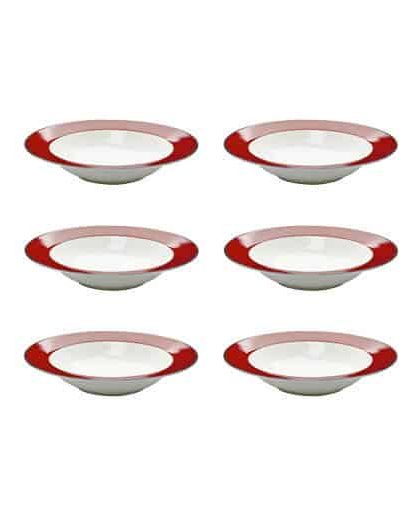 Audley Deep Red djup tallrik 6-pack