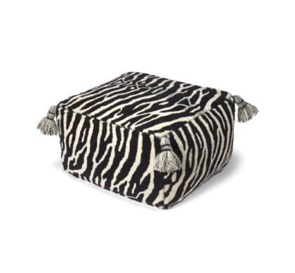 Zebra sittpuff svart/vit