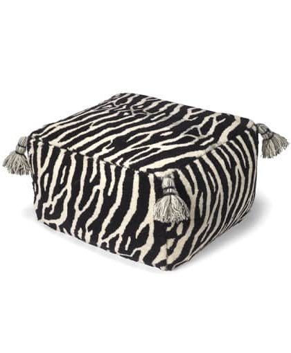 Zebra sittpuff svart/vit