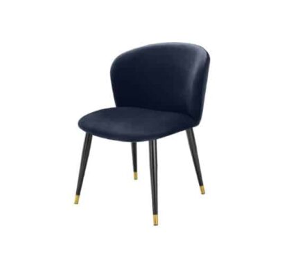 Volante matstol sammet savona midnight blå