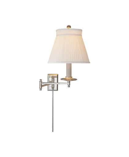 Dorchester vägglampa nickel/silke