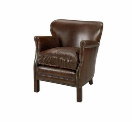 Professor skinnfåtölj vintage cigar