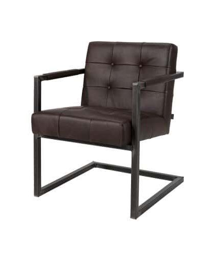 Jed karmstol läder espresso