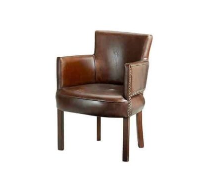 Newark karmstol läder vintage