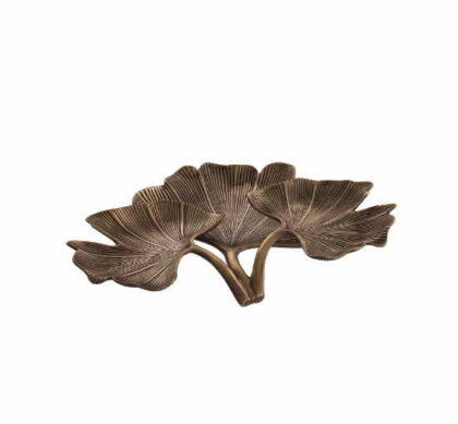 Ginkgo bricka vintage brass