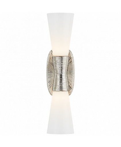 Utopia vägglampa dubbel nickel S