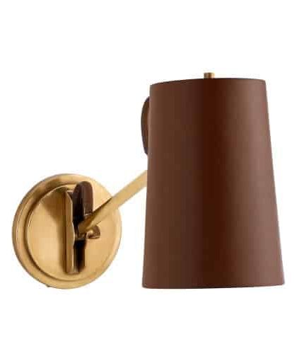 Benton vägglampa mässing/brun