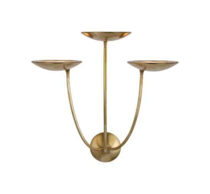 Keira vägglampa trippel antik mässing