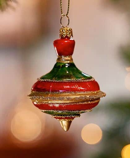 Amos snurra julgransdekoration röd/grön