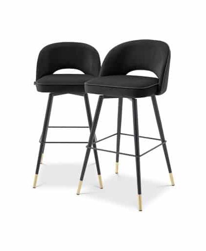 Cliff barstolar roche black velvet 2-set