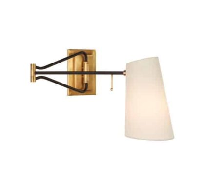 Keil vägglampa antik mässing/svart