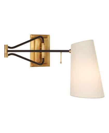 Keil vägglampa antik mässing/svart