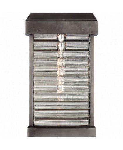 Dunmore Curved Glass Louver vägglampa brons