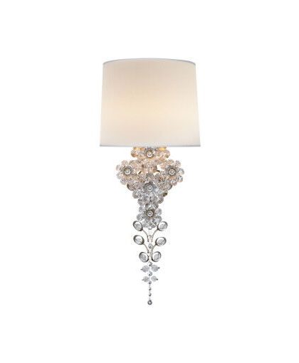 Claret vägglampa Burnished Silver Leaf