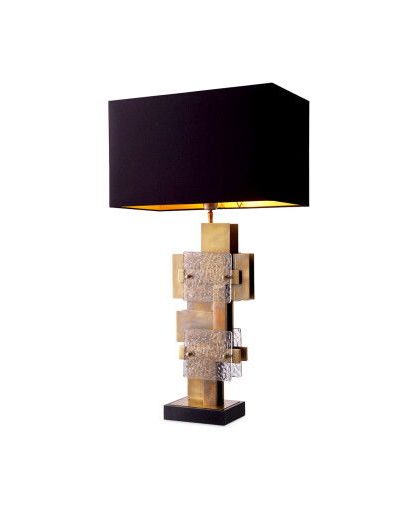 Langham bordslampa antik mässing