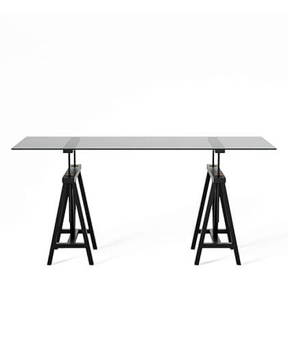 Trestle skrivbord modern black