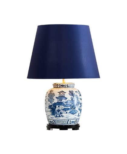 Nanjing bordslampa blå/vit