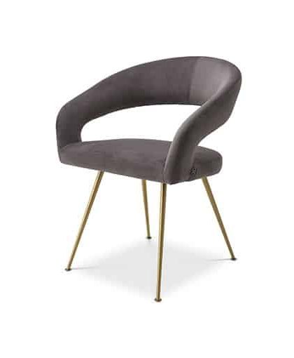 Bravo matstol savona grey velvet