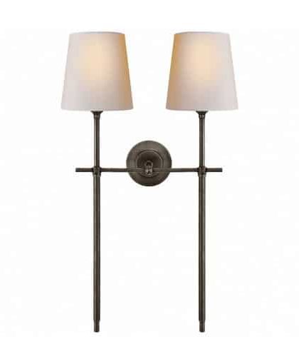 Bryant vägglampa dubbel brons