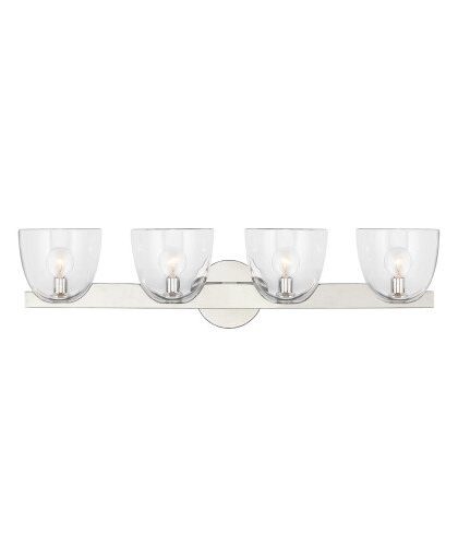 Carola 4L badrumsbelysning nickel/klarglas