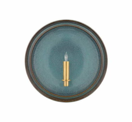 Leeds Round vägglampa blå