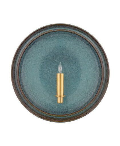 Leeds Round vägglampa blå