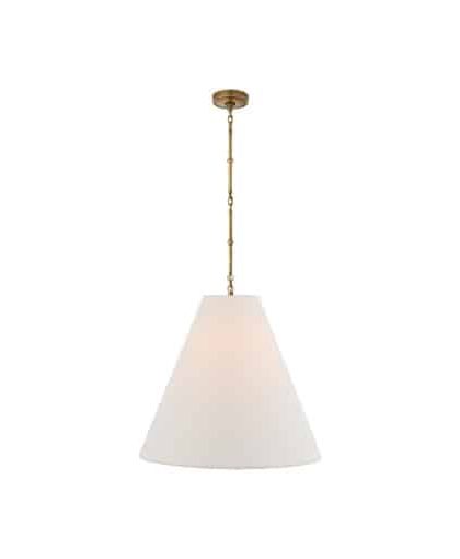 Goodman taklampa mässing/linne L