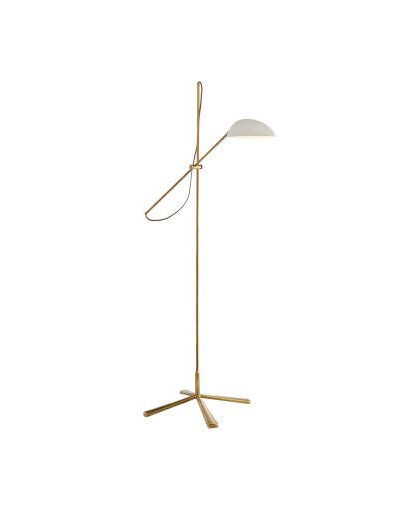 Graphic golvlampa antik mässing/vit