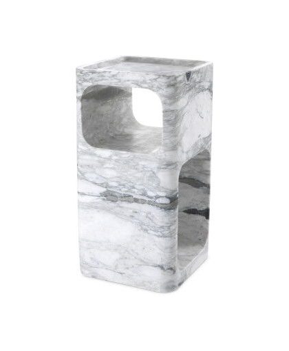 Adler sidobord white marble
