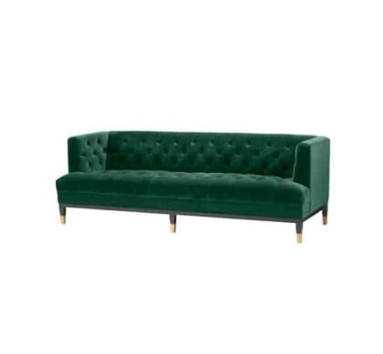 Castelle soffa roche dark green velvet