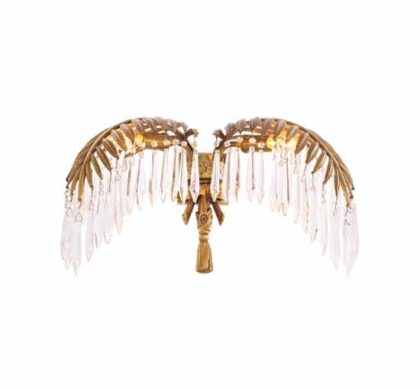 Hildebrandt vägglampa vintage mässing