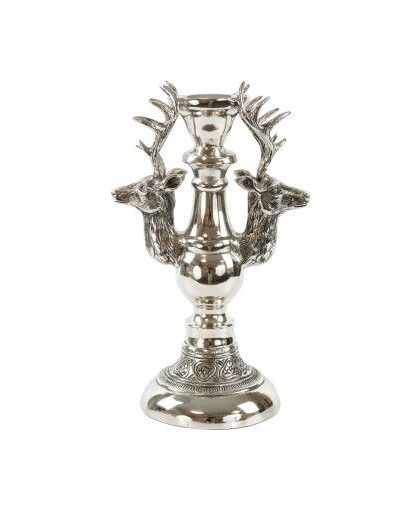 Hjort ljusstake silver