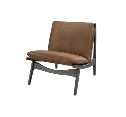 Alyson fåtölj läder ljusbrun