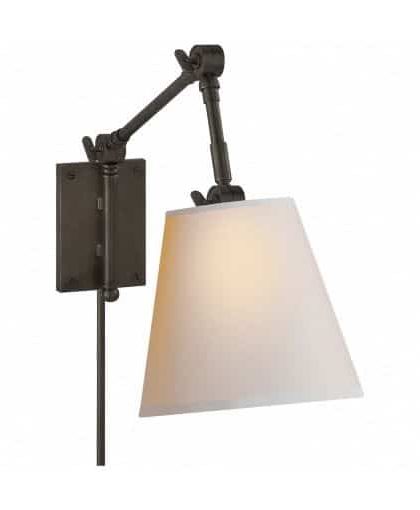 Graves vägglampa brons