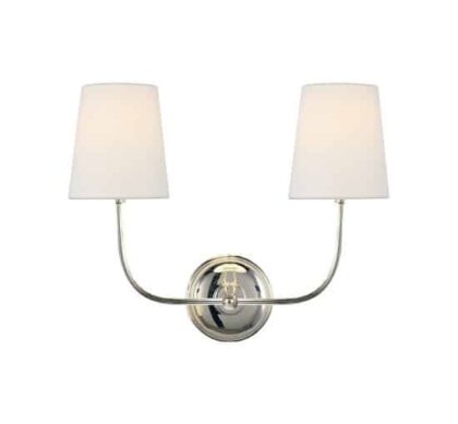 Vendome vägglampa dubbel nickel