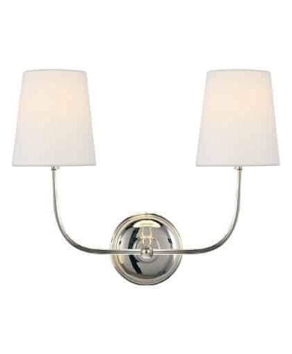 Vendome vägglampa dubbel nickel