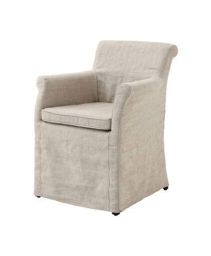 Tampa matstol off-white linen