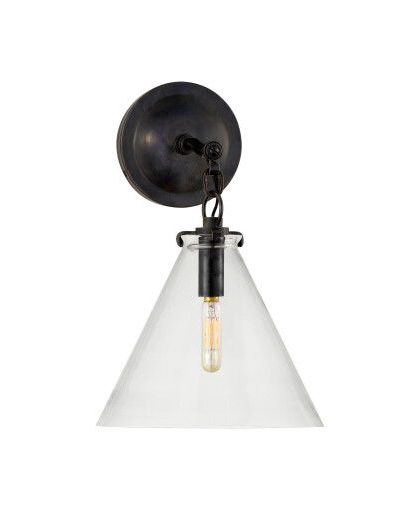 Katie Conical vägglampa brons/klarglas