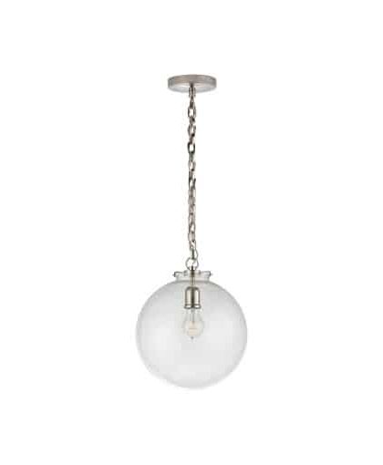 Katie Globe takpendel nickel/klarglas