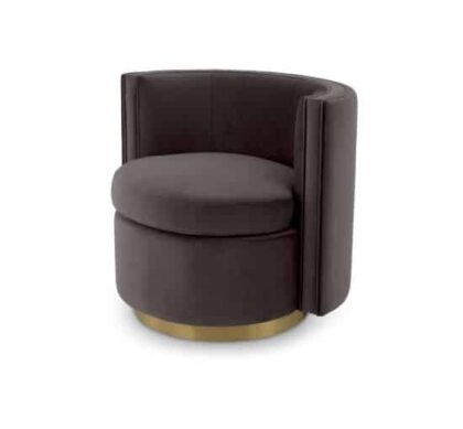 Amanda fåtölj savona grey velvet