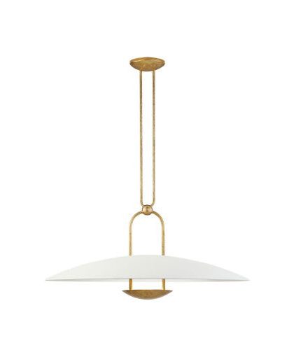 Cara Sculpted Pendant Natural Brass L