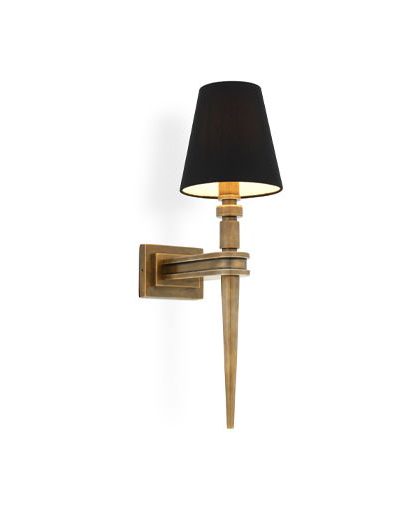 Waterloo vägglampa mässing/svart