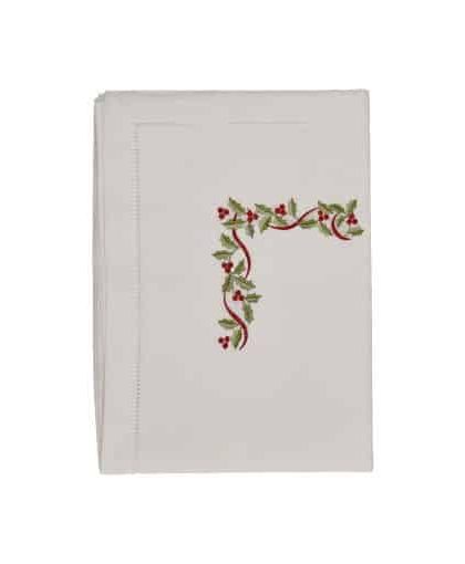 Christmas Holly Berry bordsduk vit
