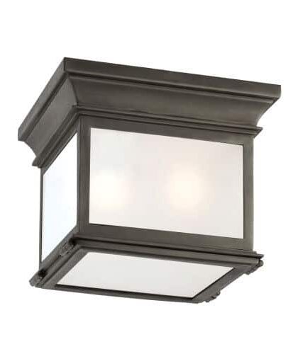 Club plafond kvadrat brons/frostat glas