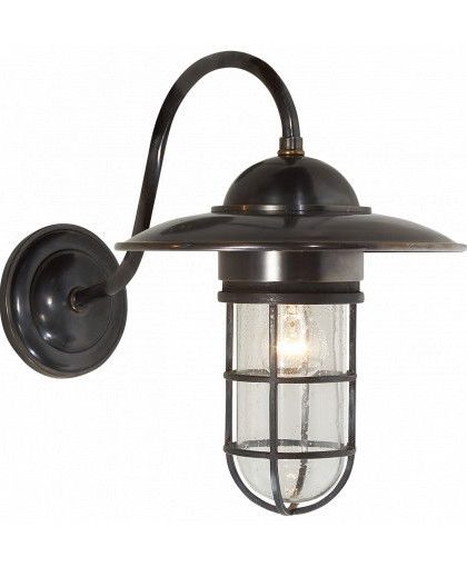 Medium Marine vägglampa brons