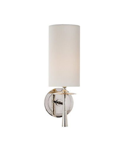 Drunmore vägglampa nickel/linne