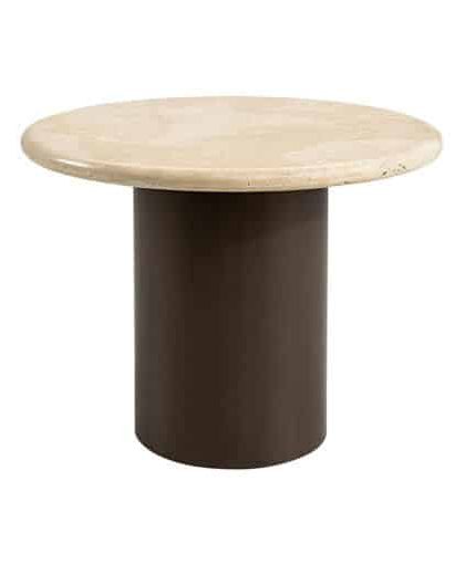 Calais soffbord travertine/mörkbrun
