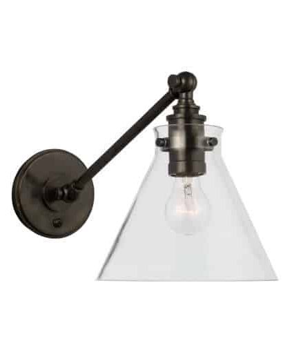 Parkington vägglampa brons/klarglas