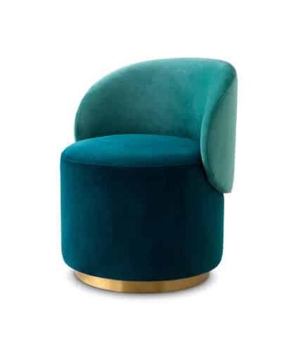 Greer matstol savona sea green velvet