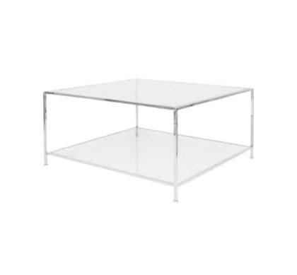 Big Square soffbord krom